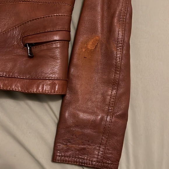 Vera Pelle Brown Italian Leather Jacket - Picture 12 of 13